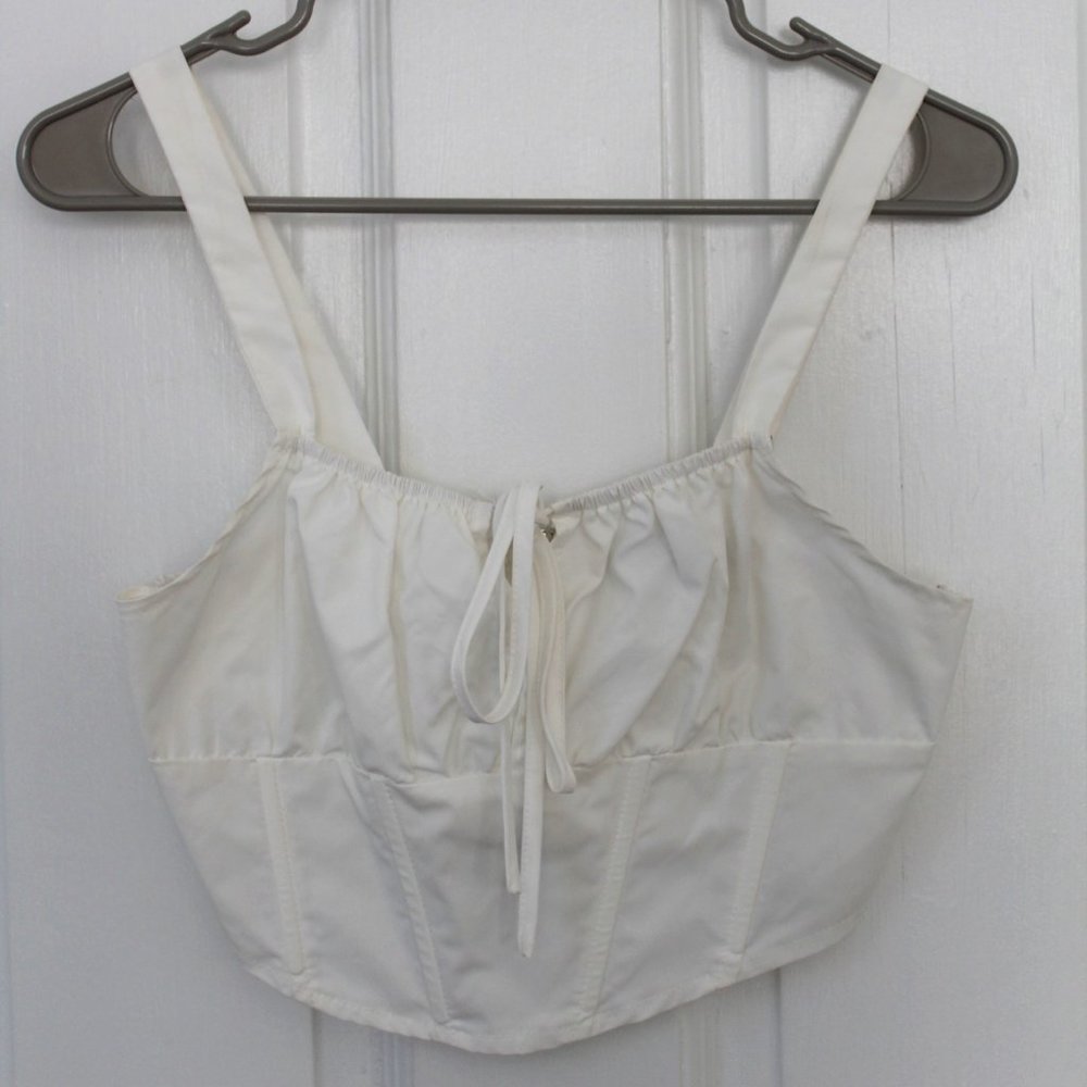 White/Cream Corset Tank Top Size Medium